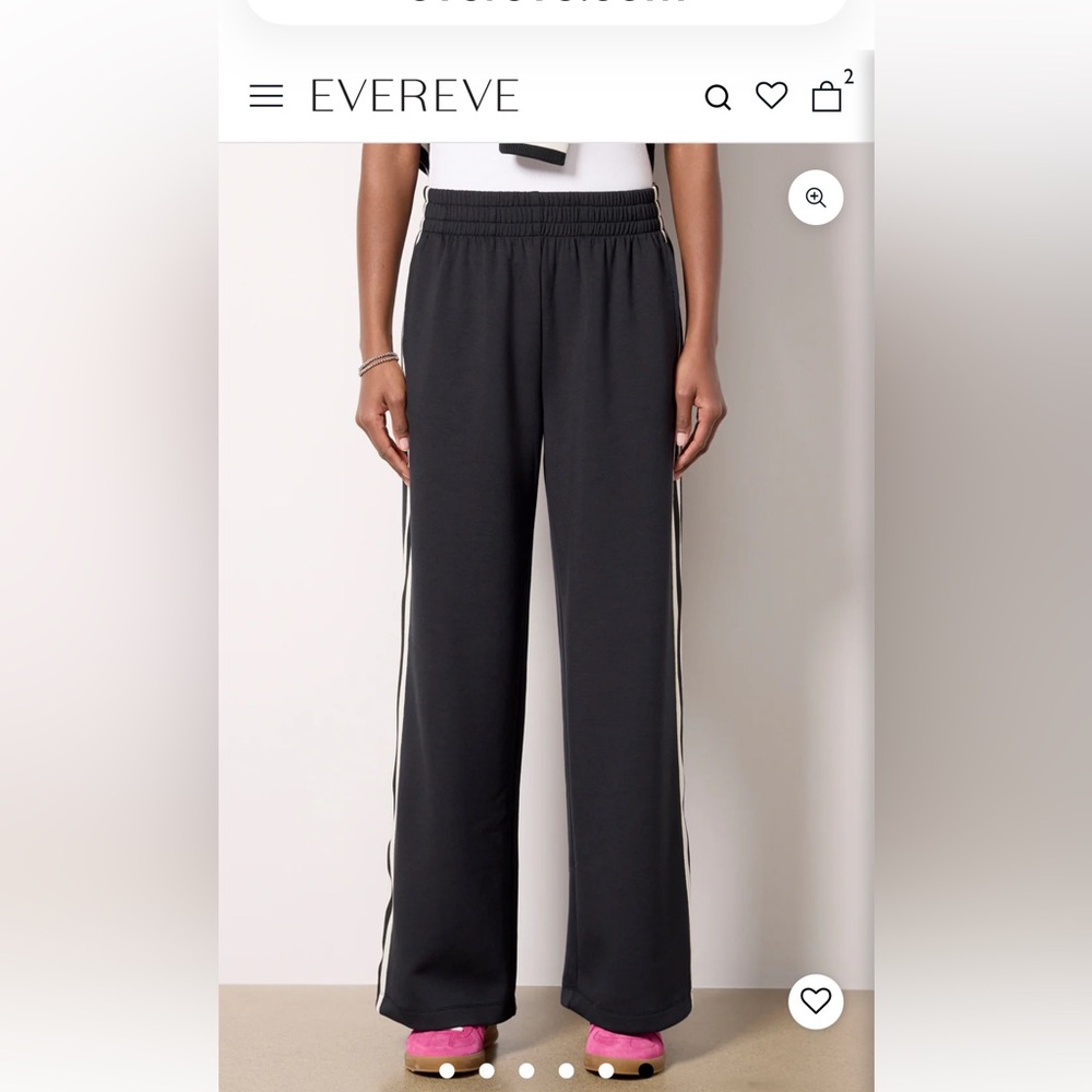 Nia Varsity Track Pant by Evereve Black size Small - Picture 8 of 10